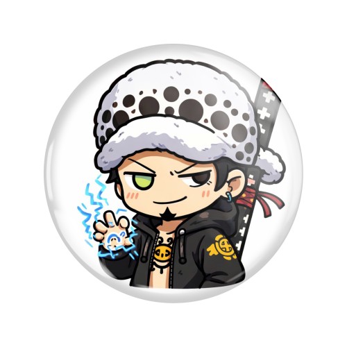 Przypinka button badzik badge Trafalgar D. Water Law One Piece ver. 1 58mm