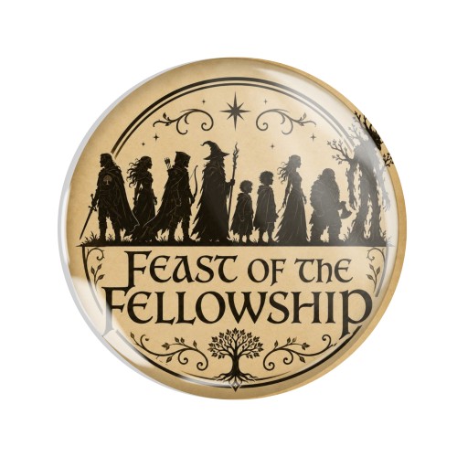 Magnes okrągły na lodówkę Feast of the Fellowship Władca Pierścieni 58mm