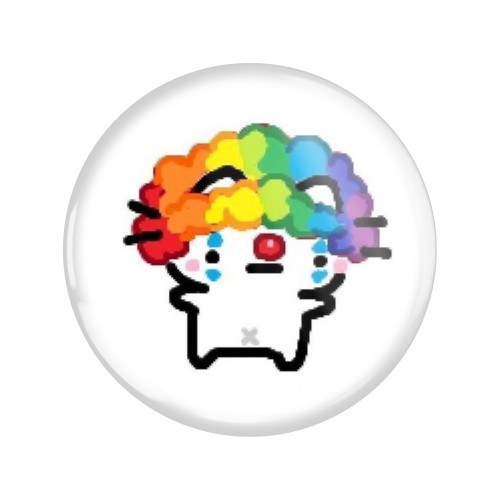 Magnes okrągły na lodówkę Basiilleaf Bazyl Kot Clown 58mm