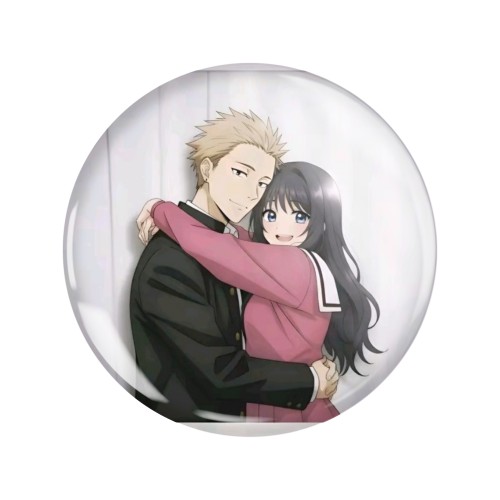 Przypinka button badzik badge Rintaro i Kaoruko ver. 1 Kaoru i Rin Anime