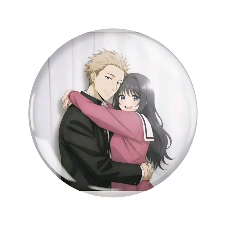 Magnes okrągły na lodówkę Rintaro i Kaoruko ver. 1 Kaoru i Rin Anime