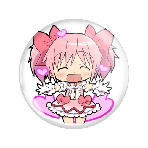 Przypinka button badzik badge Puella Magi Madoka Magica Chibi