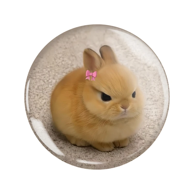Przypinka button badzik badge wściekły króliczek mad bunny Memy 58mm