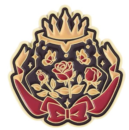 Przypinka emaliowana metalowa PIN róża pozłacana Mały Książę