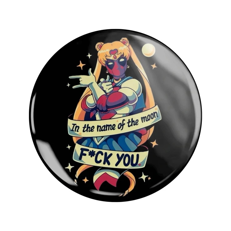 Przypinka button badzik Sailor Moon Deadpool meme ver.3 58mm
