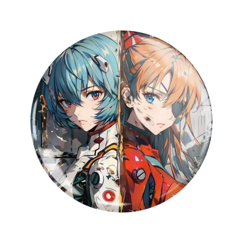 Magnes okrągły na lodówkę Rei Asuka Neon Genesis Evangelion 58mm