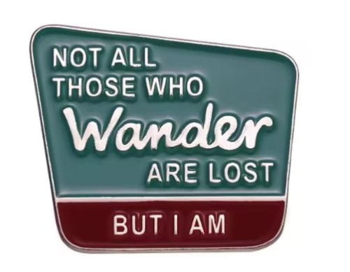 Przypinka emaliowana metalowa PIN "Zagubiony" Tolkien Władca Pierścieni