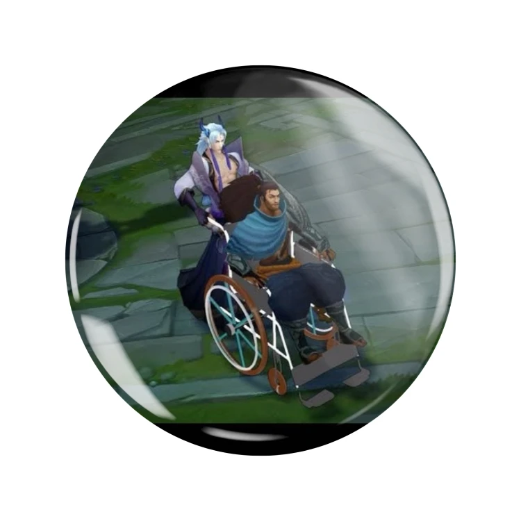 Magnes okrągły na lodówkę Yasuo &amp; Yone LoL Meme 58mm