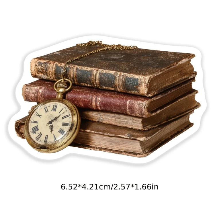 Naklejki Wlepy Vintage Książki Book Dark Academia 50 szt STICKERBOMB