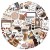 Naklejki Wlepy Coffee Lover Addict Retro Kawa 50 szt STICKERBOMB