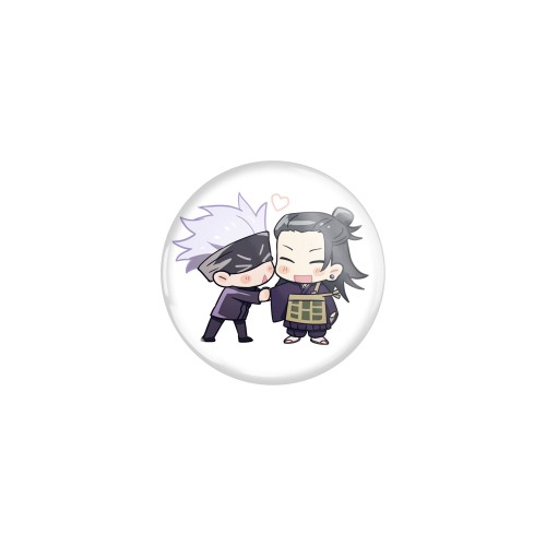 Przypinka button badzik badge Gojo i Geto Chibi Jujutsu Kaisen 32mm