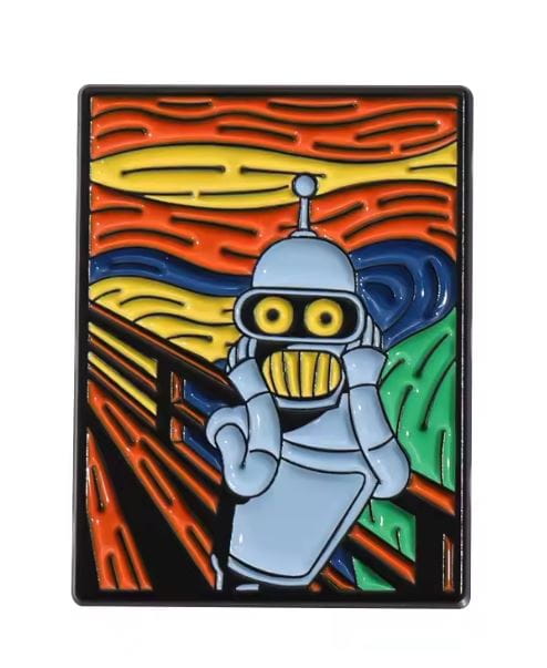 Przypinka emaliowana metalowa PIN Bender Krzyk Futurama