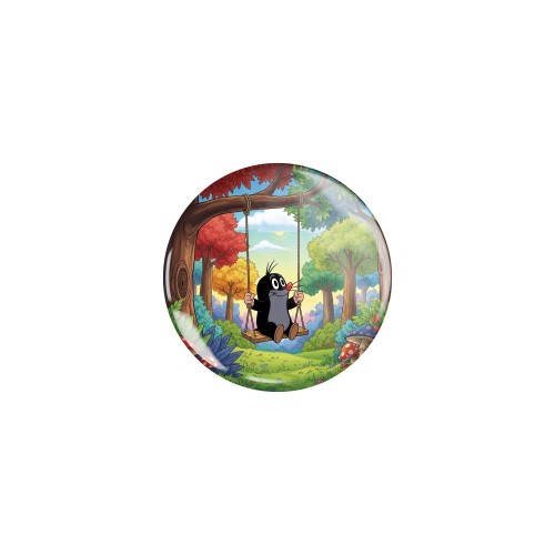 Przypinka button badzik badge Krecik The Little Mole 32mm