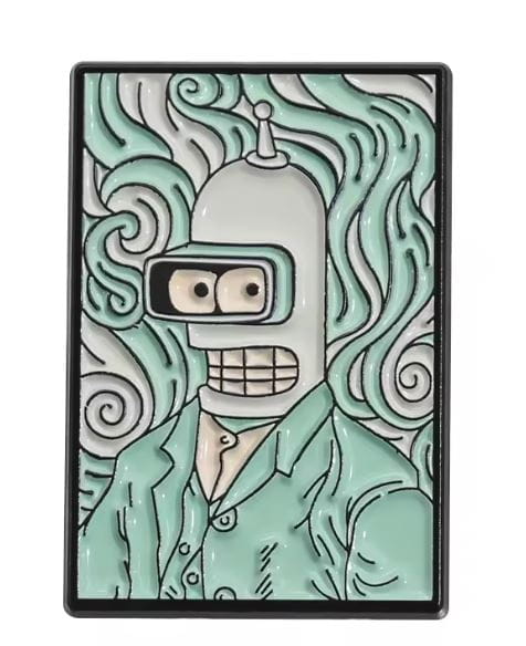 Przypinka emaliowana metalowa PIN Bender autoportret Futurama