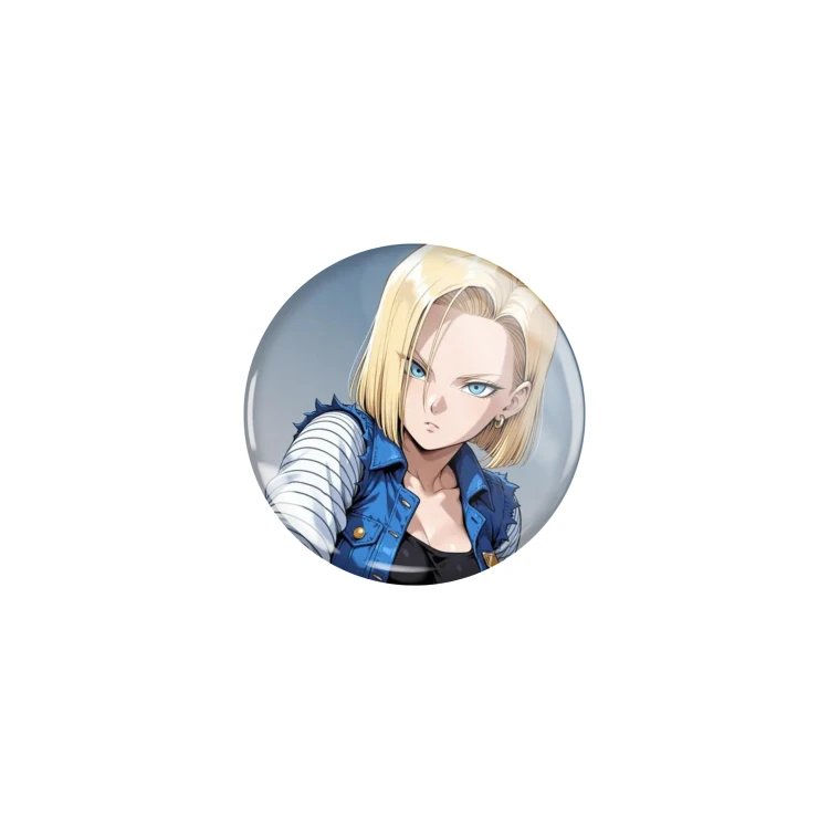Przypinka button badzik badge C 18 Android 18 Dragon Ball ver.1 32mm