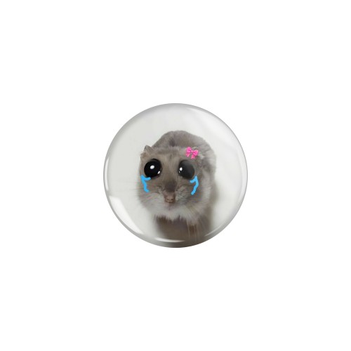 Przypinka button badzik badge Memowy chomik "I'm just a girl" 32mm