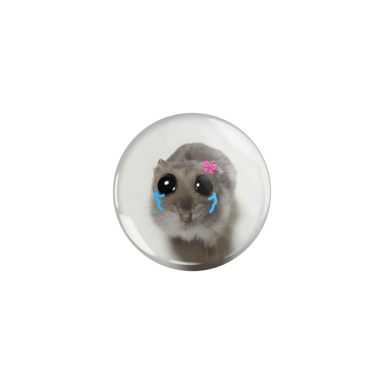 Przypinka button badzik badge Memowy chomik "I'm just a girl" 32mm