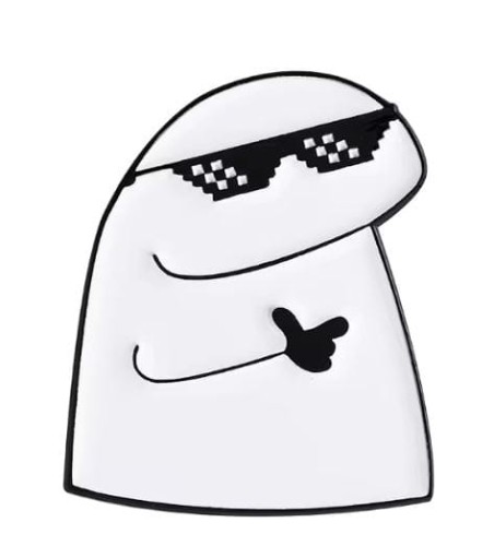 Przypinka emaliowana  metalowa PIN zabawny ludzik w okularach ver. 1 Flork