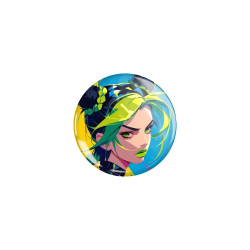 Przypinka button badzik badge Jolyne Cujoh ver. 1 JoJo's Bizarre Adventure 32mm