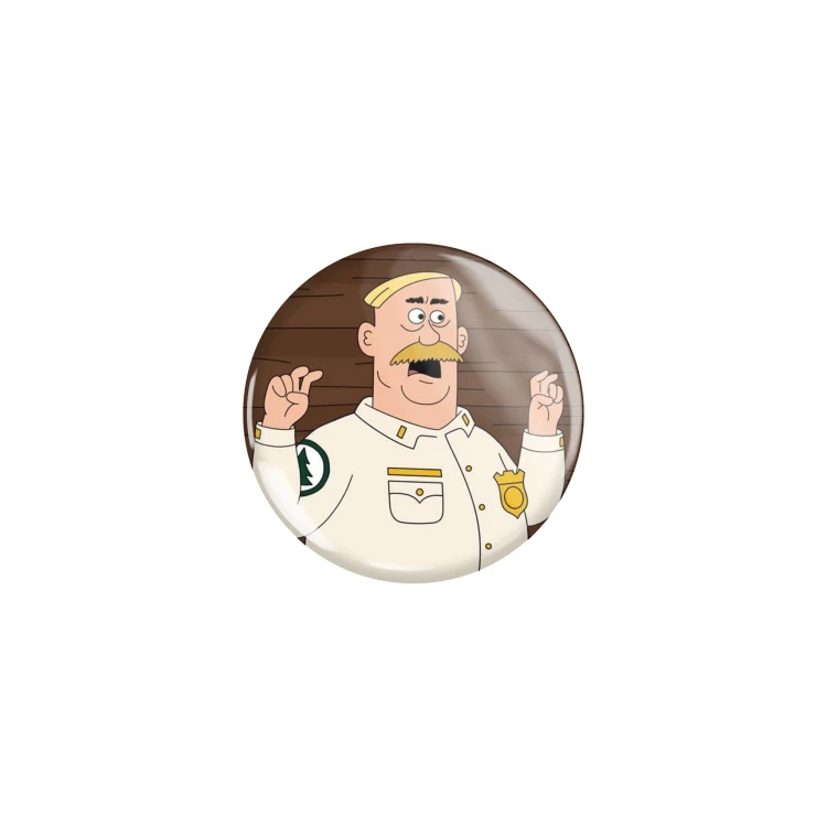 Przypinka button badzik badge Woody Johnson ver. 1 Brickleberry 32mm