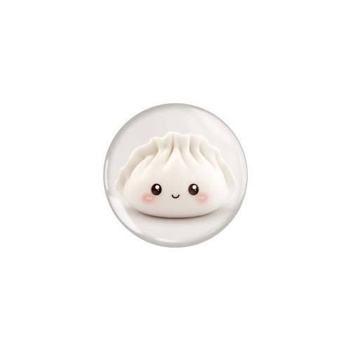 Przypinka button badzik badge Gniotek Pierożek Dumpling ver. 1 32mm