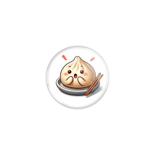Przypinka button badzik badge Gniotek Pierożek Dumpling ver. 2 32mm