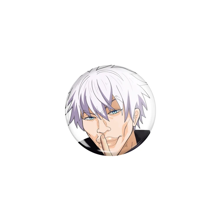 Przypinka button badzik badge Satoru Gojo Sigma Meme Memy Śmieszne obrazki 32mm
