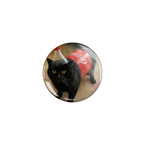 Przypinka button badzik badge Coca-Cola Cat Meme Memy Śmieszne Obrazki 32mm