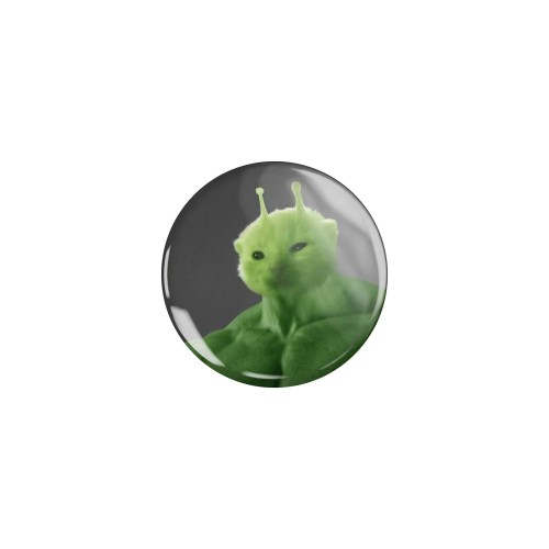 Przypinka button badzik badge Chad Glorp Alien Cat Meme Memy Śmieszne 32mm