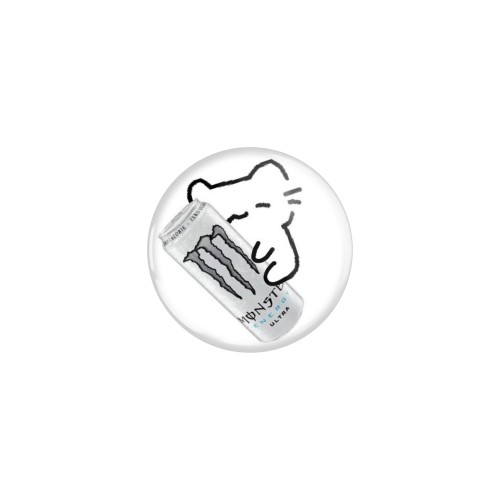 Przypinka button badzik badge Basiilleaf Bazyl Kot Monster 32mm