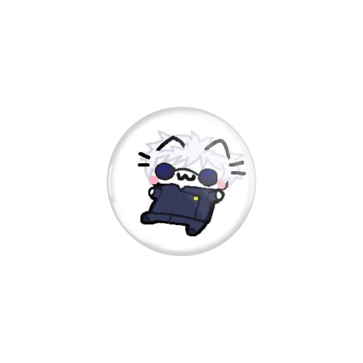 Przypinka button badzik badge Basiilleaf Bazyl Satoru Gojo Jujutsu Kaisen 32mm
