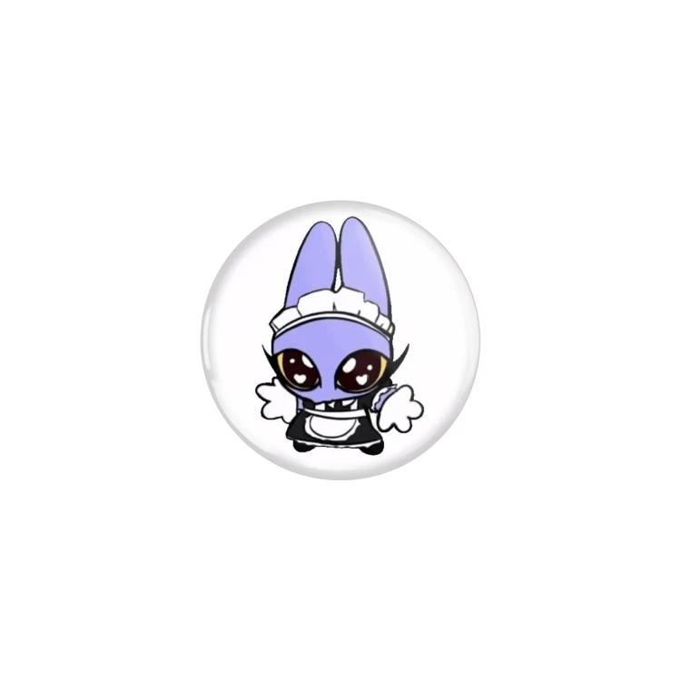 Przypinka button badzik badge Basiilleaf Bazyl Maid Jax Digital Circus 32mm