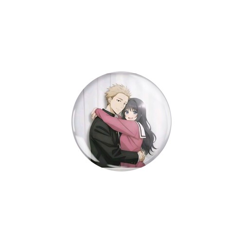 Przypinka button badzik badge Rintaro i Kaoruko ver. 1 Kaoru i Rin 32mm