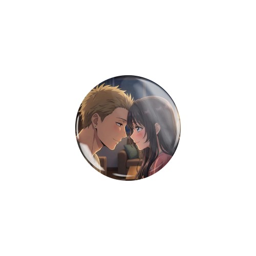 Przypinka button badzik badge Rintaro i Kaoruko ver. 2 Kaoru i Rin 32mm