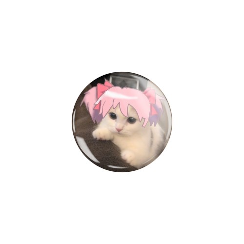 Przypinka button badzik badge Puella Magi Madoka Magica Cat Meme ver. 2 32mm