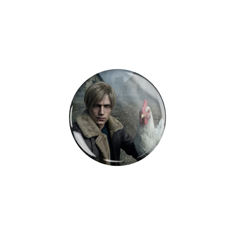 Przypinka button badzik badge Leon S. Kennedy Resident Evil: Requiem ver. 3 32mm