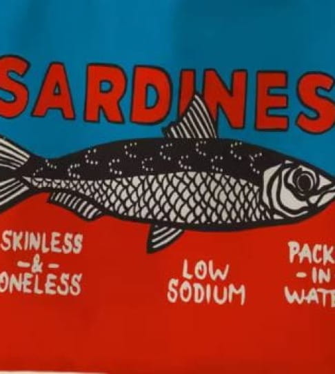 Torba materiałowa wytrzymała SARDINES Sardynki na zakupy podróże