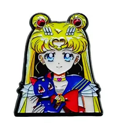 Przypinka emaliowana metalowa PIN Sailor Moon i Luna