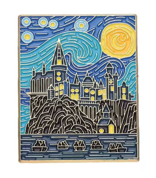 Przypinka emaliowana metalowa PIN Hogwart Van Gogh Harry Potter