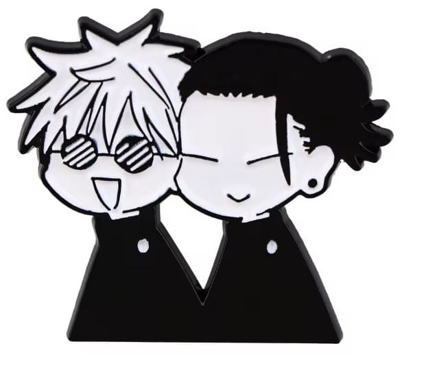 Przypinka emaliowana metalowa PIN Gojo i Geto Jujutsu Kaisen