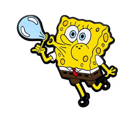 Przypinka emaliowana metalowa PIN SpongeBob Kanciastoporty
