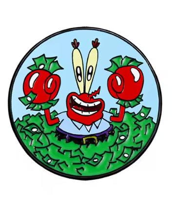 Przypinka emaliowana metalowa PIN  Pan Krab SpongeBob