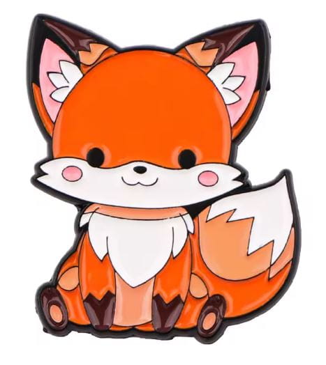 Przypinka emaliowana metalowa PIN Chibi Lisek