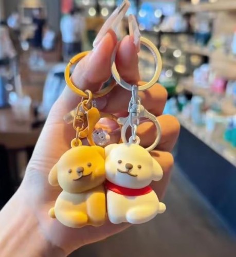 Zestaw 2 Breloków Pieski Przytulaski z magnesem połączone CUTE Breloki