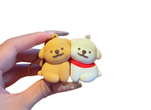 Zestaw 2 Breloków Pieski Przytulaski z magnesem połączone CUTE Breloki