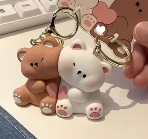 Zestaw 2 Breloków Misiaczki Przytulaski z magnesem połączone CUTE Breloki